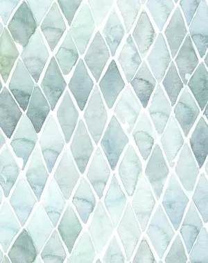 Seafoam Large Tile Wallpaper by oliveetoriel.com, a Wallpaper for sale on Style Sourcebook