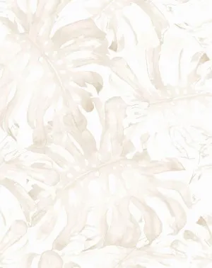 Beige Monstera Wallpaper by oliveetoriel.com, a Wallpaper for sale on Style Sourcebook