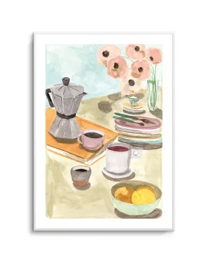 Breakfast Table by Laura Page by oliveetoriel.com, a Prints for sale on Style Sourcebook