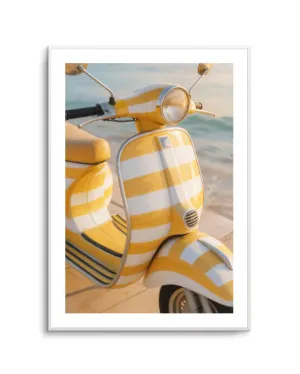 Little Yellow Vespa by oliveetoriel.com, a Prints for sale on Style Sourcebook