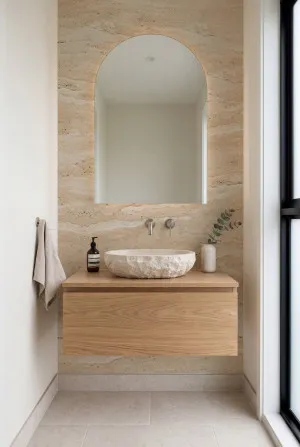 Travertine Stone in Beige Wallpaper by oliveetoriel.com, a Wallpaper for sale on Style Sourcebook