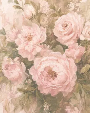 Dusty Rose Garden Mural Wallpaper by oliveetoriel.com, a Wallpaper for sale on Style Sourcebook