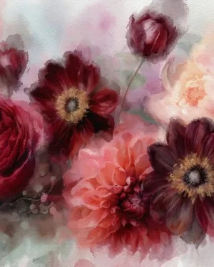Velvet Petals Mural Wallpaper by oliveetoriel.com, a Wallpaper for sale on Style Sourcebook