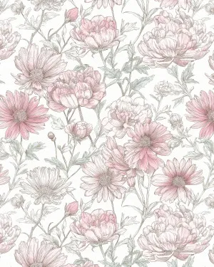 Botanical Blush Wallpaper by oliveetoriel.com, a Wallpaper for sale on Style Sourcebook
