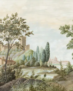 Painted Province Mural Wallpaper by oliveetoriel.com, a Wallpaper for sale on Style Sourcebook
