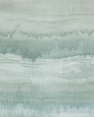 Mineral Fade Panoramic Painted Mural in Sage Green Wallpaper by oliveetoriel.com, a Wallpaper for sale on Style Sourcebook
