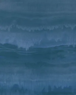Mineral Fade Panoramic Painted Mural in Navy Blue Wallpaper by oliveetoriel.com, a Wallpaper for sale on Style Sourcebook