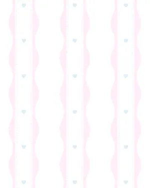 FrankieÕ Preppy Hearts in Pink & Blue By the Roll Wallpaper by oliveetoriel.com, a Wallpaper for sale on Style Sourcebook