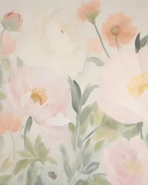 Petals in Pastel Wallpaper Mural by oliveetoriel.com, a Wallpaper for sale on Style Sourcebook