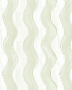 Painted Sage Waves Wallpaper by oliveetoriel.com, a Wallpaper for sale on Style Sourcebook