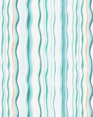 Wavey Ocean Stripe Wallpaper by oliveetoriel.com, a Wallpaper for sale on Style Sourcebook