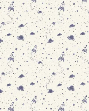 Rocket & Stars Wallpaper by oliveetoriel.com, a Wallpaper for sale on Style Sourcebook