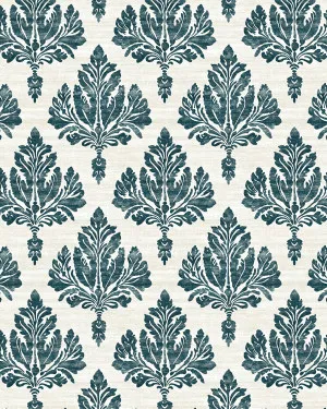 Court Colonial Blue Wallpaper by oliveetoriel.com, a Wallpaper for sale on Style Sourcebook