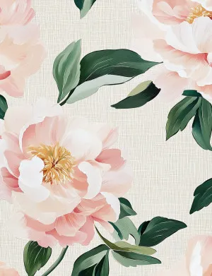 Painted Peony Wallpaper by oliveetoriel.com, a Wallpaper for sale on Style Sourcebook