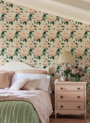 Peony Lattice Wallpaper by oliveetoriel.com, a Wallpaper for sale on Style Sourcebook