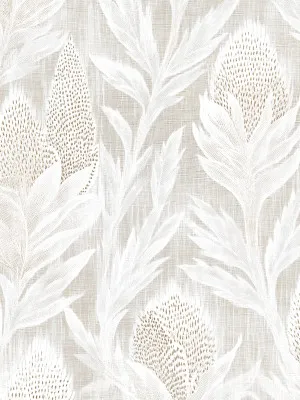Banksia Floral Wallpaper by oliveetoriel.com, a Wallpaper for sale on Style Sourcebook