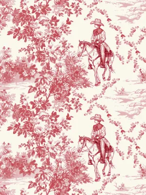 Cowgirl Toile de Jouy Wallpaper by oliveetoriel.com, a Wallpaper for sale on Style Sourcebook