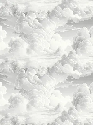 Luxe Clouds in Soft Grey Wallpaper by oliveetoriel.com, a Wallpaper for sale on Style Sourcebook