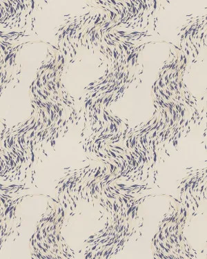Atlantic Tides in Navy Blue Wallpaper by oliveetoriel.com, a Wallpaper for sale on Style Sourcebook