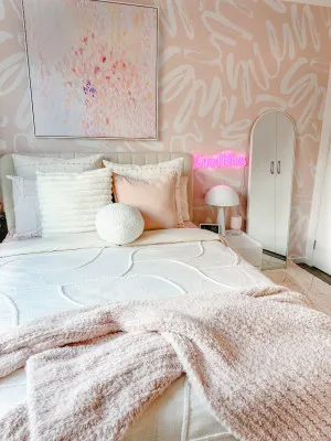 Blush Graffiti Wallpaper by oliveetoriel.com, a Wallpaper for sale on Style Sourcebook