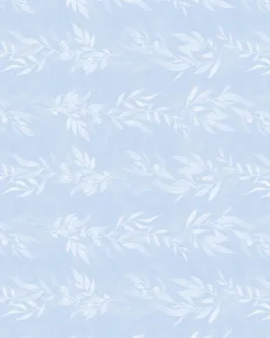 Luxe Leaves in Light Blue Wallpaper by oliveetoriel.com, a Wallpaper for sale on Style Sourcebook