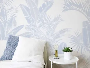 Luxe Tropical in Light Blue Wallpaper by oliveetoriel.com, a Wallpaper for sale on Style Sourcebook