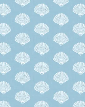 Coastal Shell Luxe in Ocean Blue Wallpaper by oliveetoriel.com, a Wallpaper for sale on Style Sourcebook