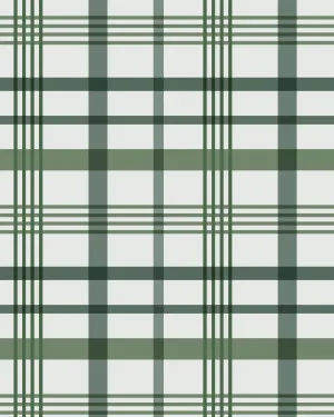 Dark Green Plaid Wallpaper by oliveetoriel.com, a Wallpaper for sale on Style Sourcebook