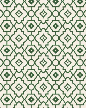 Mannor Lattice In Dark Green Wallpaper by oliveetoriel.com, a Wallpaper for sale on Style Sourcebook