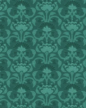 Country Belle Floral Dark Green Wallpaper by oliveetoriel.com, a Wallpaper for sale on Style Sourcebook
