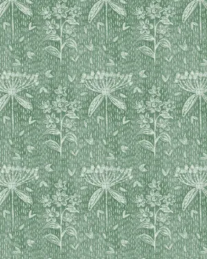 Country Stems Dark Green Wallpaper by oliveetoriel.com, a Wallpaper for sale on Style Sourcebook