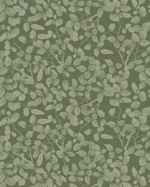 Leafy Country Foliage Dark Green Wallpaper by oliveetoriel.com, a Wallpaper for sale on Style Sourcebook
