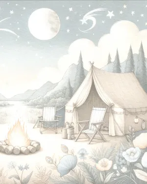 Whimsical Woodland Retreat Wallpaper Mural by oliveetoriel.com, a Wallpaper for sale on Style Sourcebook