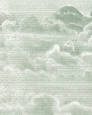 Luxe Clouds in Sage Green Wallpaper Mural by oliveetoriel.com, a Wallpaper for sale on Style Sourcebook