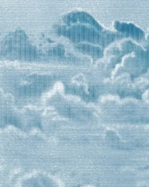 Luxe Clouds in Navy Blue Wallpaper Mural by oliveetoriel.com, a Wallpaper for sale on Style Sourcebook