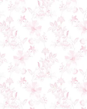 Little Boho Flowers in Soft Pink Wallpaper by oliveetoriel.com, a Wallpaper for sale on Style Sourcebook