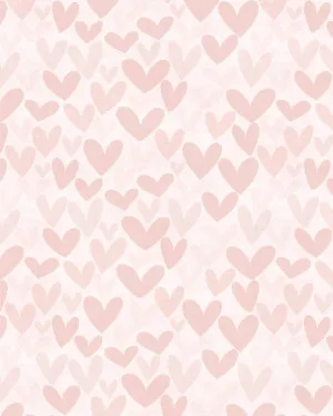 Love Heart in Soft Pink Wallpaper by oliveetoriel.com, a Wallpaper for sale on Style Sourcebook