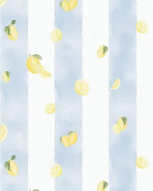 Amalfi Lemon Stripes Wallpaper by oliveetoriel.com, a Wallpaper for sale on Style Sourcebook