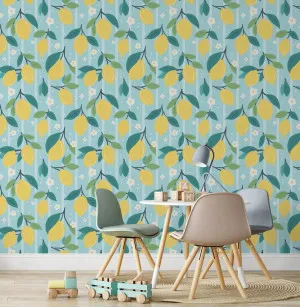 Lemon Leaves Wallpaper by oliveetoriel.com, a Wallpaper for sale on Style Sourcebook