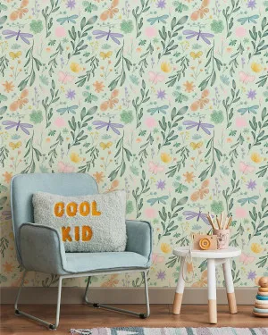 Pretty Pastel Butterflies in Sage Wallpaper by oliveetoriel.com, a Wallpaper for sale on Style Sourcebook