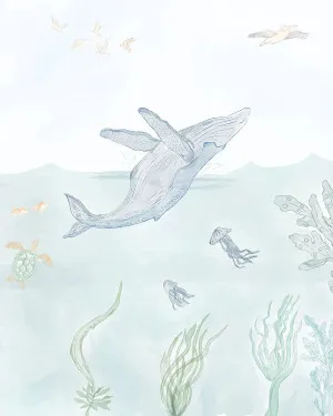 Ocean Friends Wallpaper Mural by oliveetoriel.com, a Wallpaper for sale on Style Sourcebook