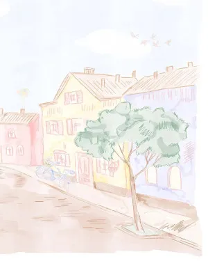 European Streets Wallpaper Mural by oliveetoriel.com, a Wallpaper for sale on Style Sourcebook