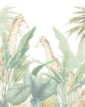 Jungle Giraffes Wallpaper Mural by oliveetoriel.com, a Wallpaper for sale on Style Sourcebook
