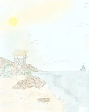 Beach Days Wallpaper Mural by oliveetoriel.com, a Wallpaper for sale on Style Sourcebook