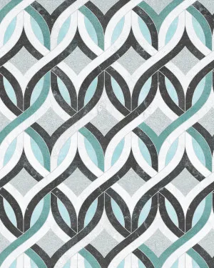 Marble Knots - Teal Wallpaper by oliveetoriel.com, a Wallpaper for sale on Style Sourcebook