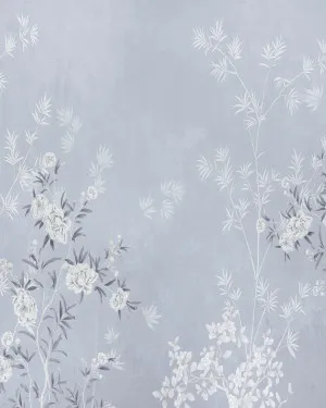 Chinoiserie Bamboo in Blue Wallpaper by oliveetoriel.com, a Wallpaper for sale on Style Sourcebook