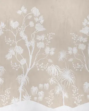 Chinoiserie Garden in Beige Wallpaper by oliveetoriel.com, a Wallpaper for sale on Style Sourcebook