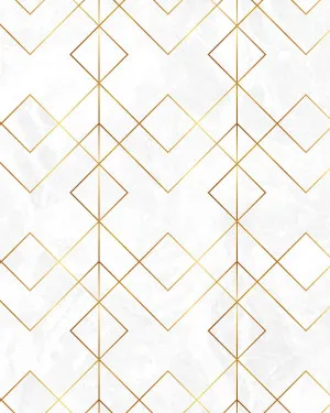 Marble and Gold Wallpaper by oliveetoriel.com, a Wallpaper for sale on Style Sourcebook