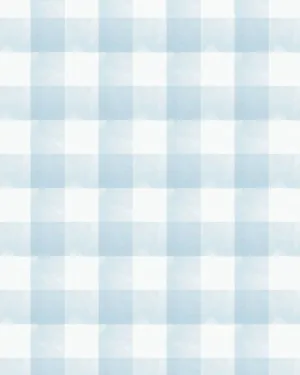Watercolour Gingham in Light Blue Wallpaper by oliveetoriel.com, a Wallpaper for sale on Style Sourcebook