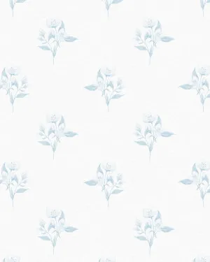 Homestead Flower Drop in Blue & White Wallpaper by oliveetoriel.com, a Wallpaper for sale on Style Sourcebook